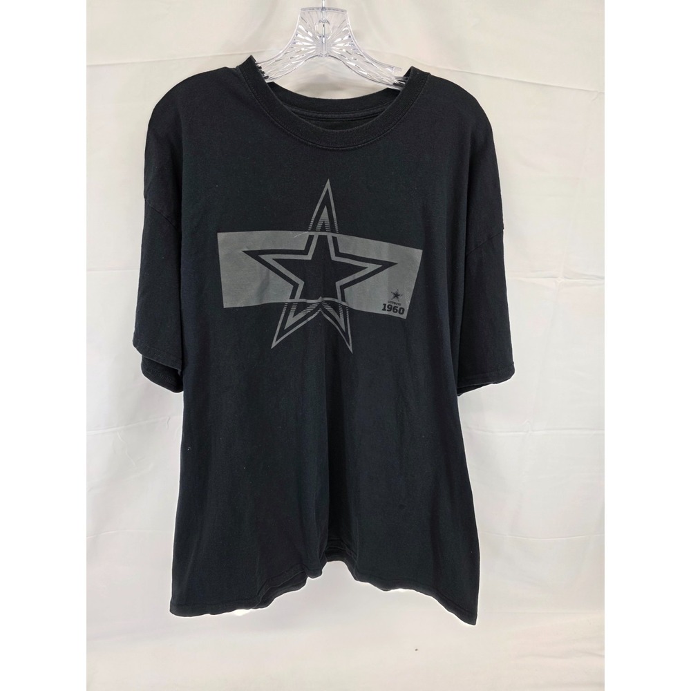 NFL Dallas Cowboys Mens Black Graphic T-Shirt 2XL 1960 Star Logo 2952X